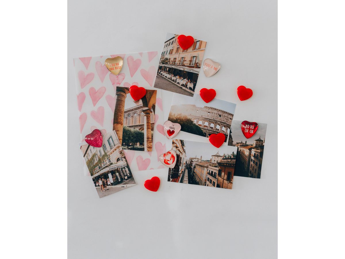 I AM CREATIVE Magnet Herz Let`s Organize 4035.49 rot, stark 6 Stück (7611983215461)