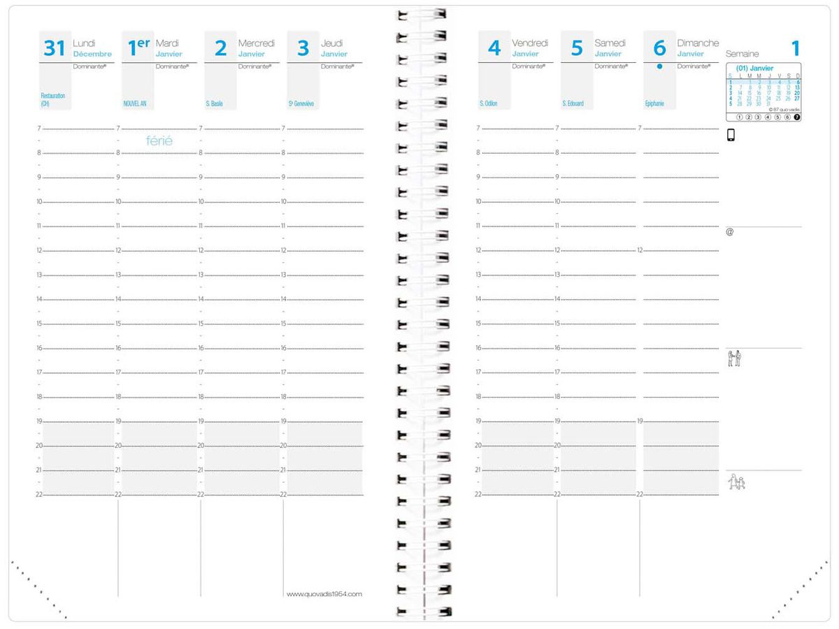 QUO-VADIS Agenda Time&Life Pock. 2026 539132Q 1S/2P argento FR 10x15cm (3371010523788)