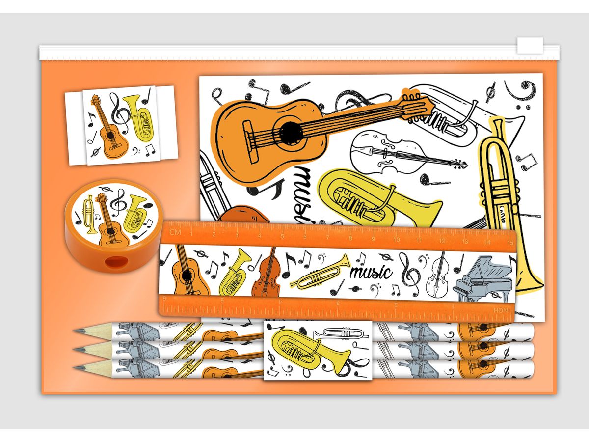 ROOST Schlamper-Etui 404561 Musik, 7-teilig (7613058035479)