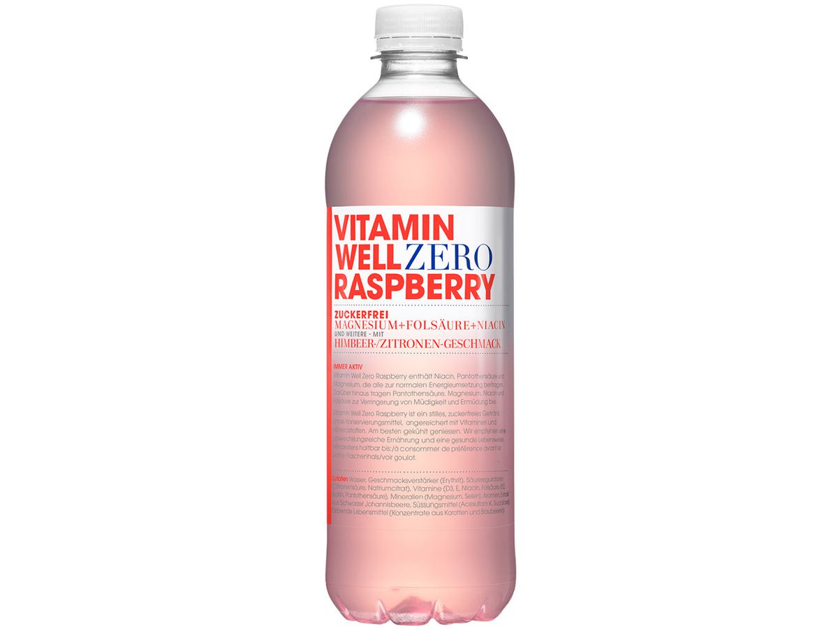 VITAMIN W Zero Raspberry 4466 50cl, 12 pcs. (7340222800310)