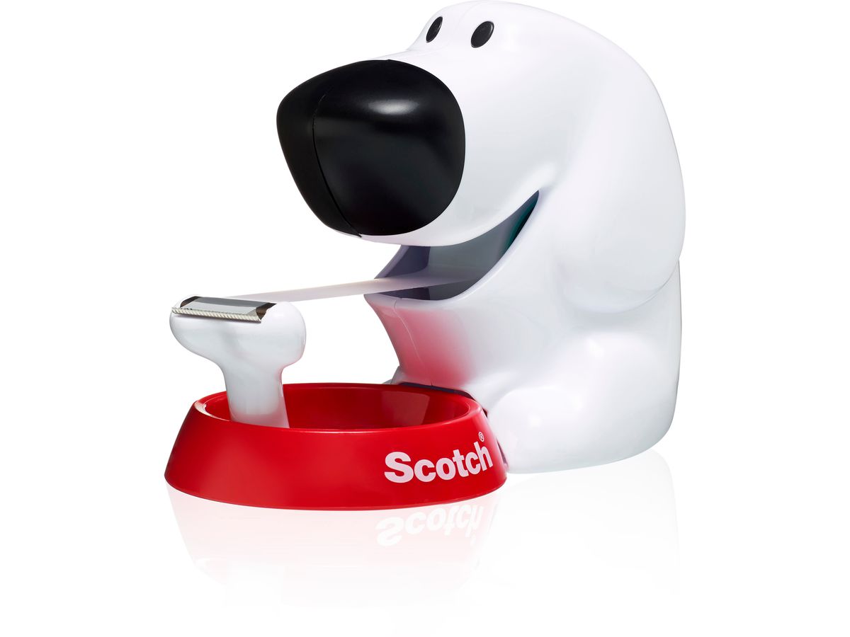 SCOTCH Dispenser Hund weiss C31 inkl.1 Rol.Magic 810 19mmx7.5m (4046719743193)