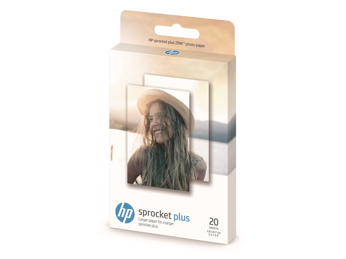 HP ZINK Photo Paper 5,8x8,7 cm HPIZL2X320 Sprocket Plus 20 fogli (0191628260430)
