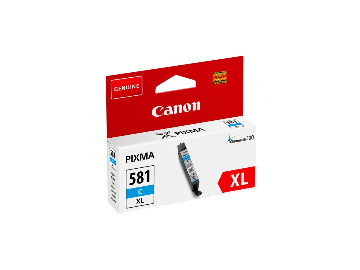 CANON Cart. d'inchiostro XL cyan CLI-581XLC Pixma TS6150/TS8150 8.3ml (4549292087017)