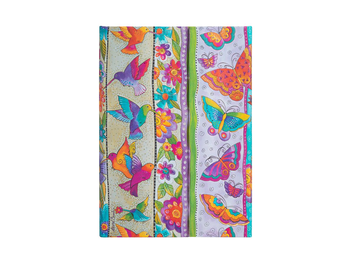 PAPERBLANKS Notizbuch Midi PB7246-1 Kolibri/Schmetterlinge, lin. (9781439772461)