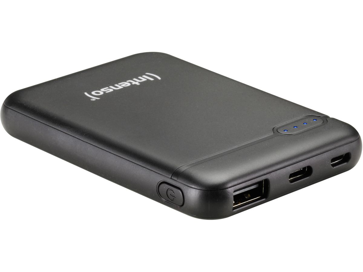 INTENSO Powerbank XS5000, black 7313520 5000 mAh, USB-A, USB-C (4034303028221)