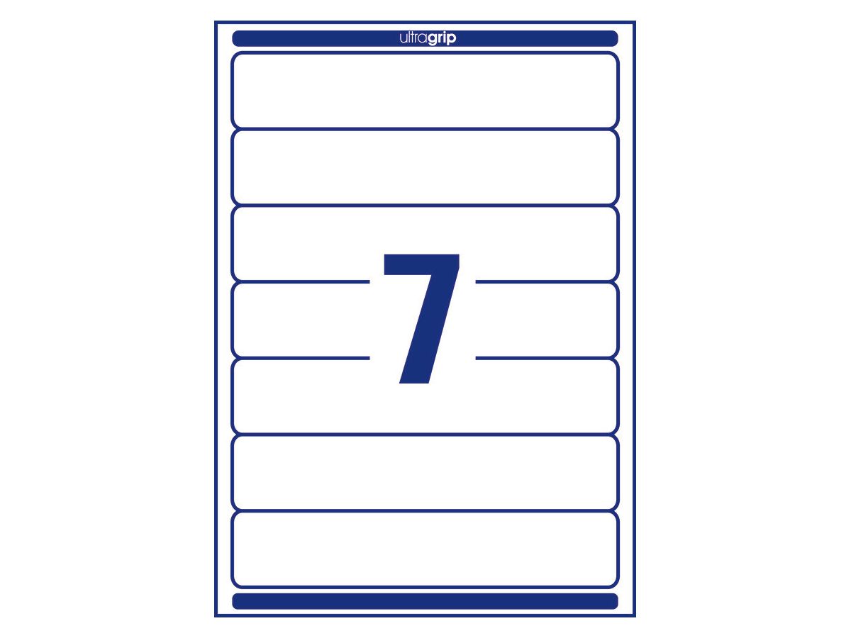 AVERY ZWECKFORM Costa per cartella 38x192mm L4760-25 bianco 210 pz./25 + 5 fogli (4004182047606)