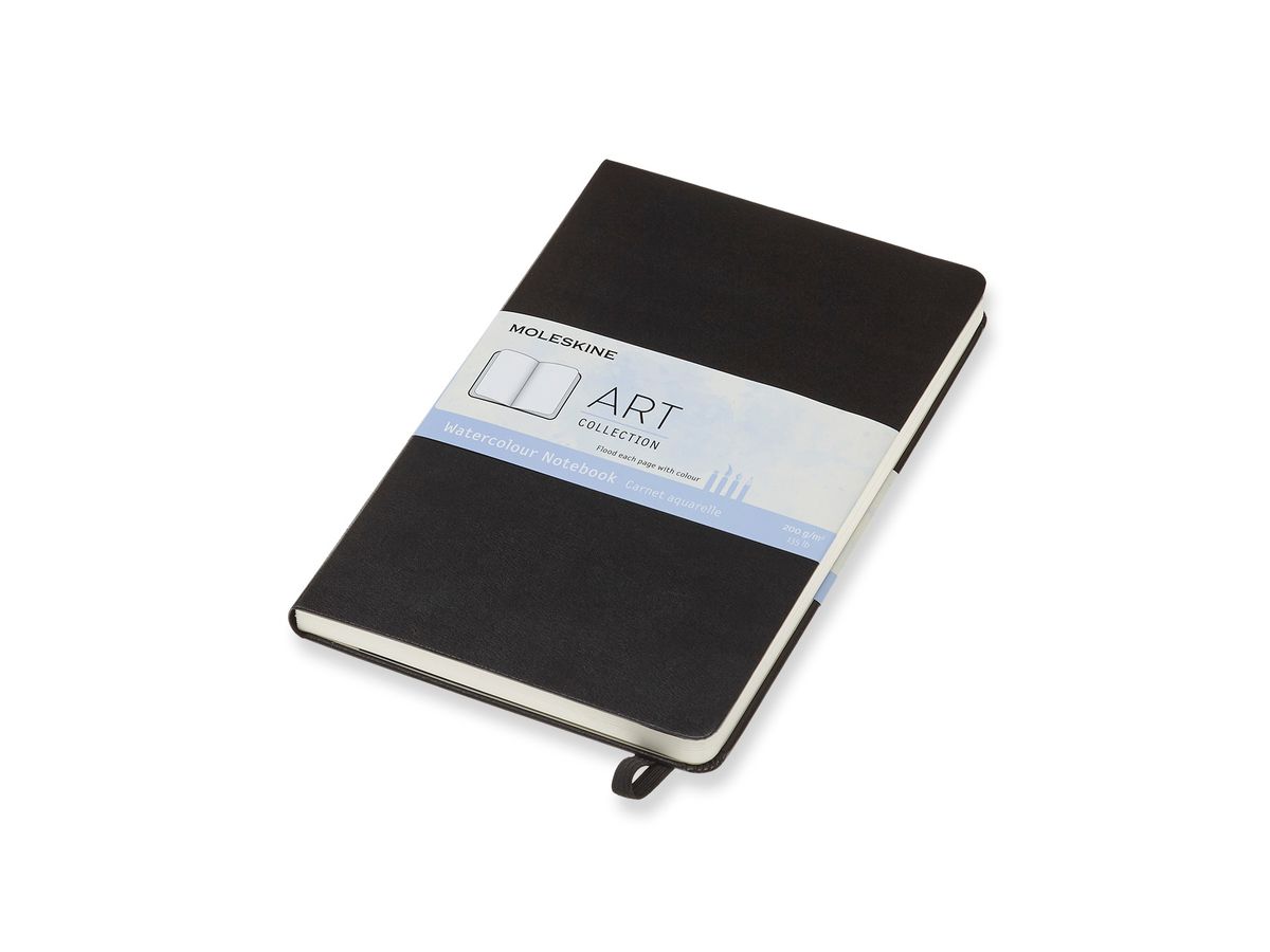 MOLESKINE Aquarell Taccuino L/A5 715635 200g, HC, nero (8058341715635)
