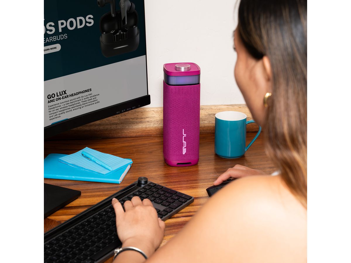 JLAB JBuds Partyportable Speaker IEUSBJBUDSRMUL62 Wireless, Mulberry (0810119074249)