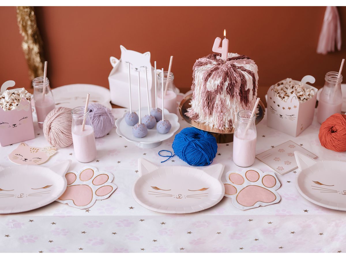 PARTYDECO Tovaglioli 15.5x14.5cm SPK38 Zampe di gatto 12 pezzi (5904555036215)