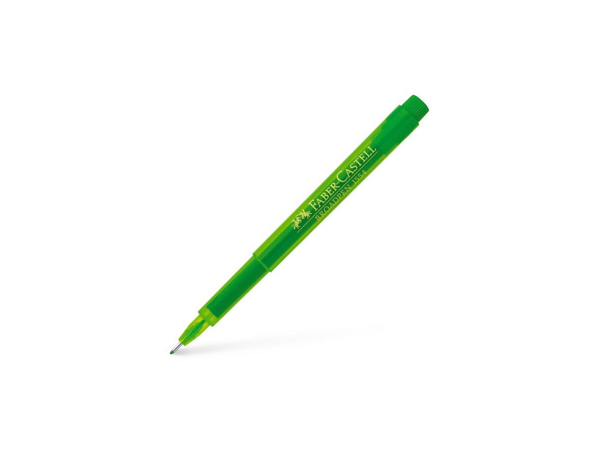 FABER-CASTELL Penna Broadpen 1554 0.8mm 155466 verde chiaro (4005401554660)