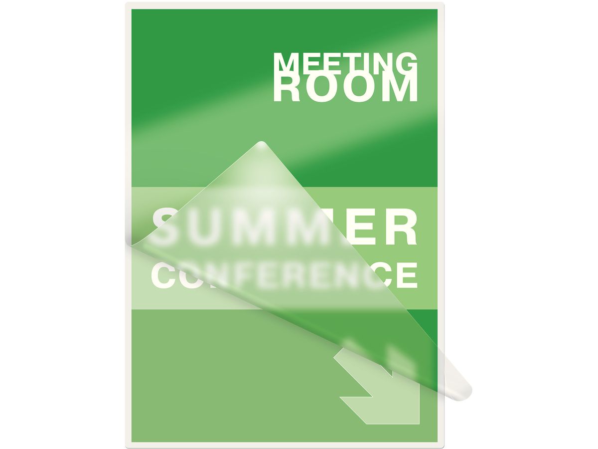 LEITZ Laminiertasche A4 33872 glanz, 80my, selbstkl. 100 Stk (5411313338721)