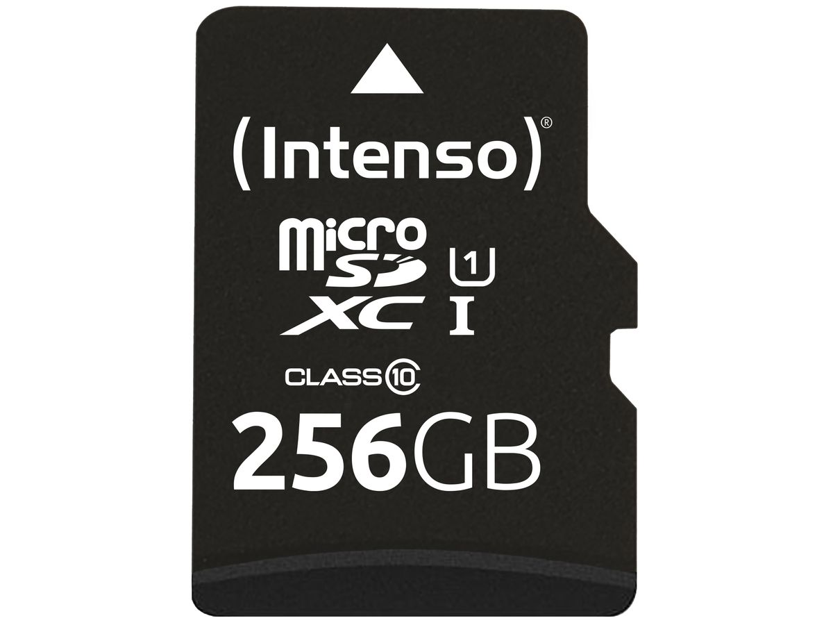 INTENSO Micro SD Secure Digital Cards 3423492 SD Adapter 256GB (4034303028801)