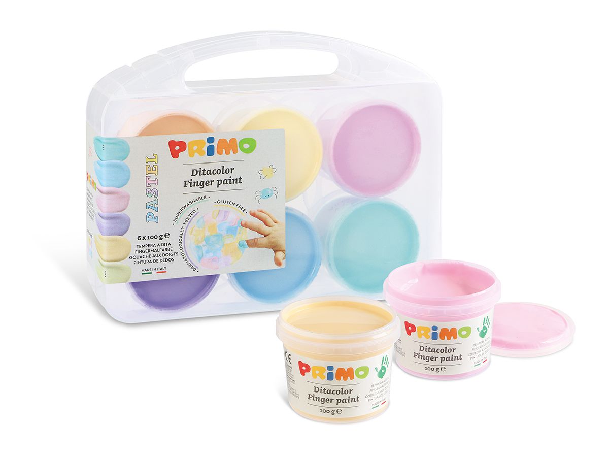 PRIMO Fingermalfarbe Pastell 2212TD6PAST 6x100g (8006919022128)