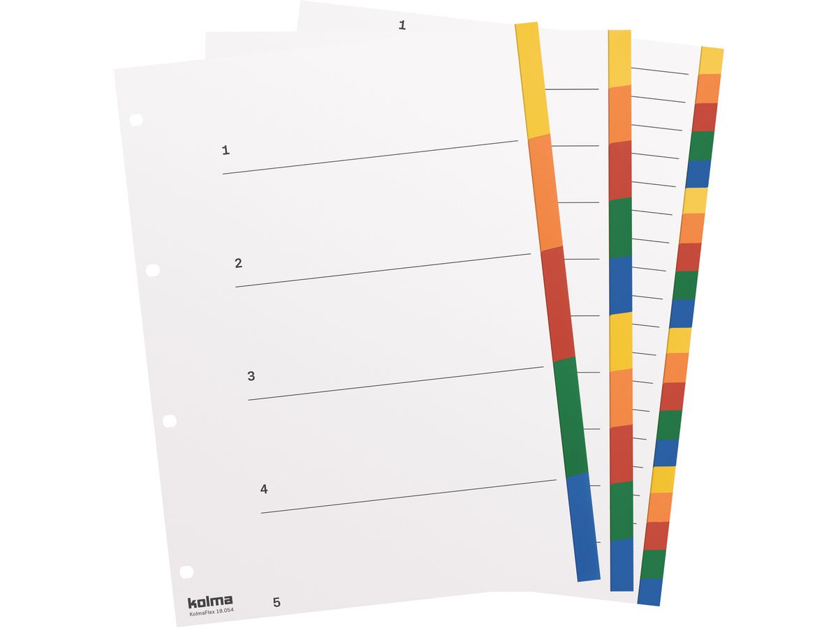 KOLMA Répertoires KolmaFlex A4 18.204.20 multicouleur 20 div. (7611967180112)