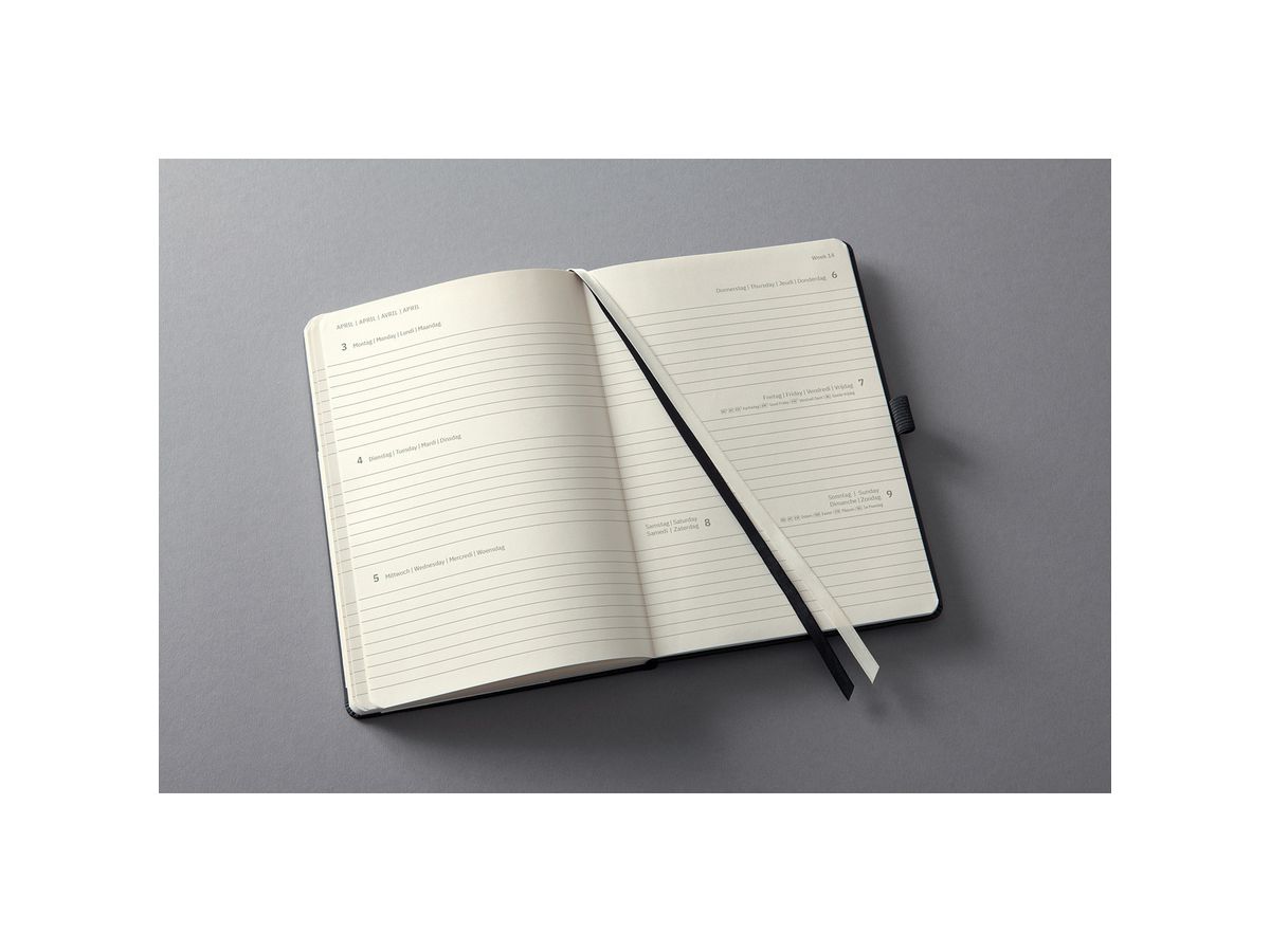 CONCEPTUM Calendrier semainier 2026 C2608 1S/2P noir/rouge 14.821.3cm (4004360773358)