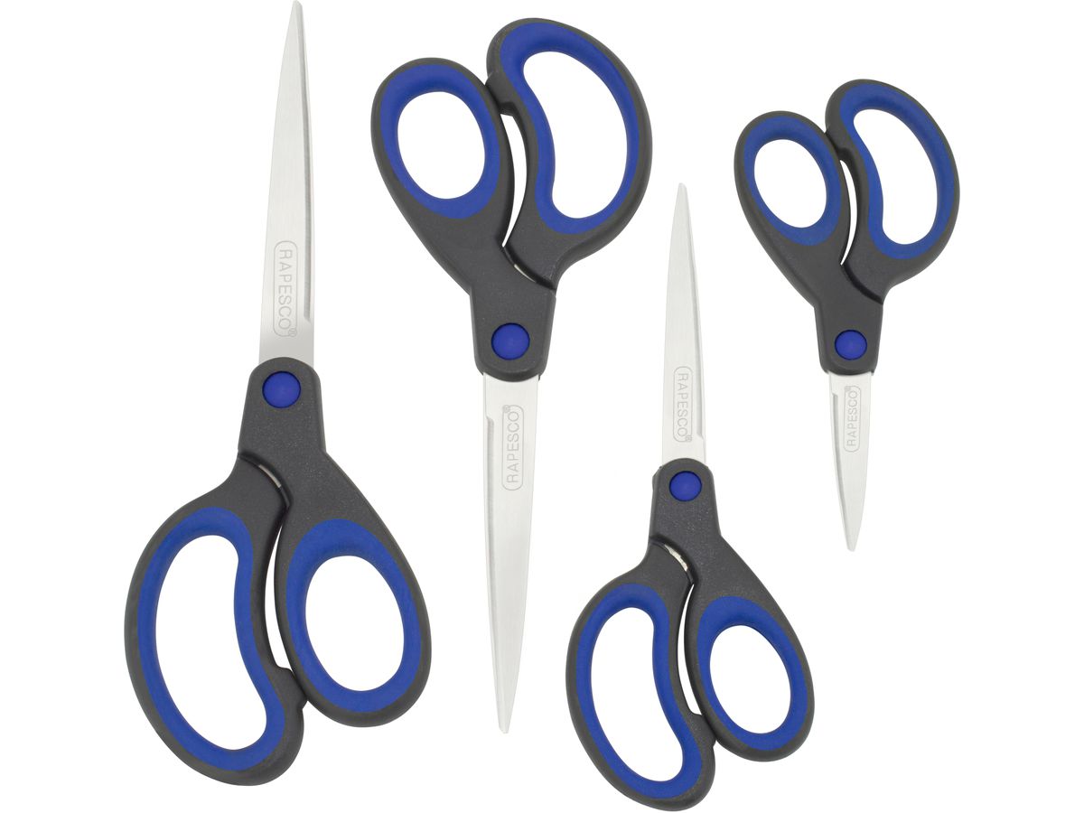 RAPESCO Ciseaux Soft-Grip 1578 4 pcs. noir/bleu (5018505017282)