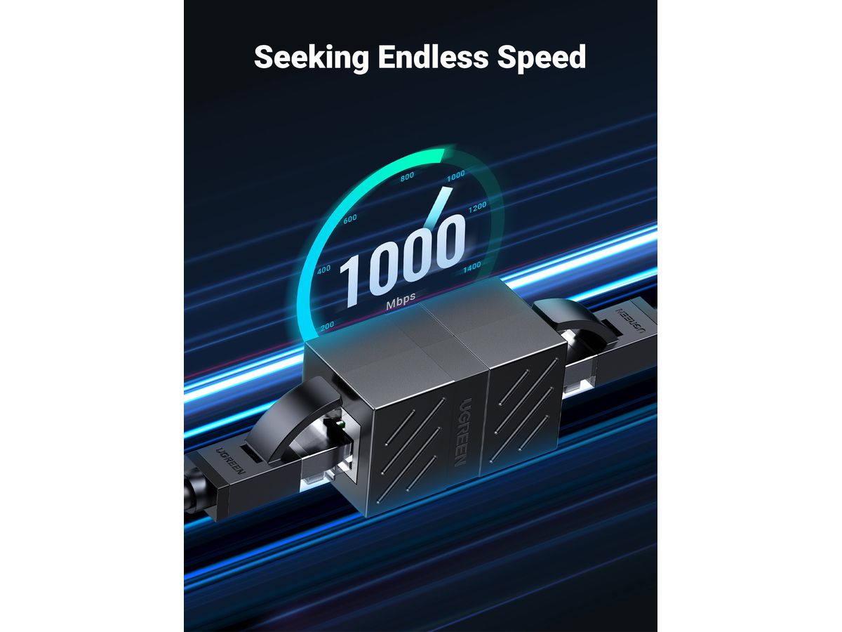 UGREEN RJ45 Network Keystonejack 20390 Inline Coupler Female,(BB) (6957303823901)