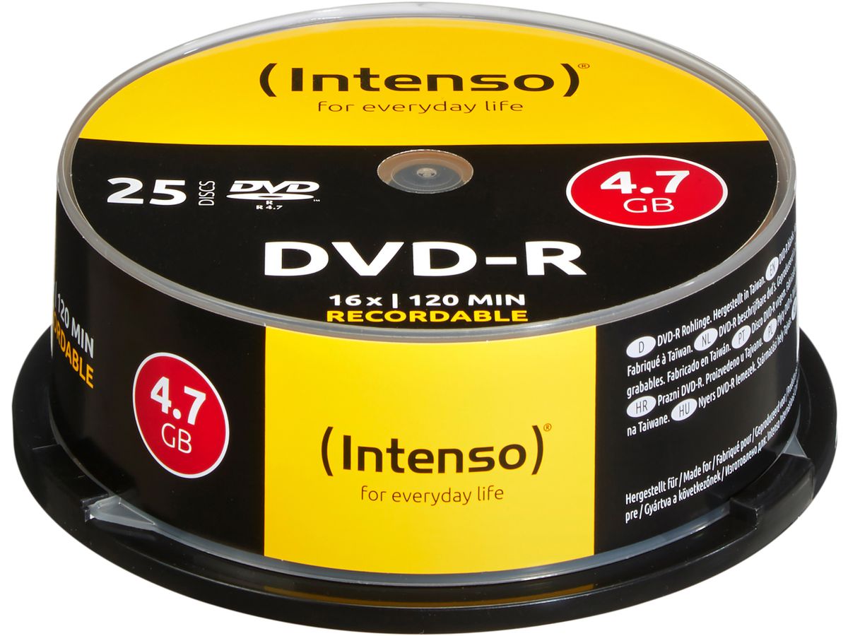 INTENSO DVD-R Cake Box 4.7GB 4101154 16X 25 Pcs (4034303004331)