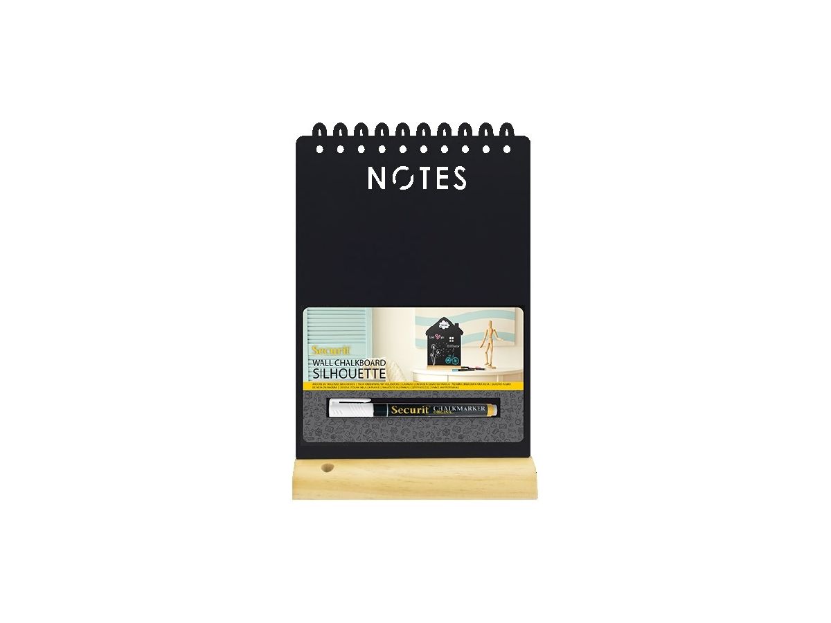 SECURIT Kreidetafel NOTES FBT-NOTES schwarz 34x21x6cm (8719075286128)