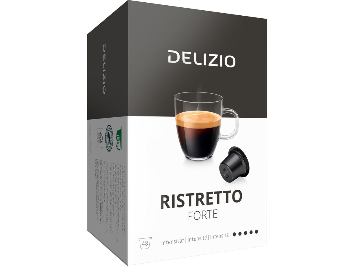 DELIZIO Kaffeekapseln 10168380 Ristretto 48 Stk. (7617014186052)