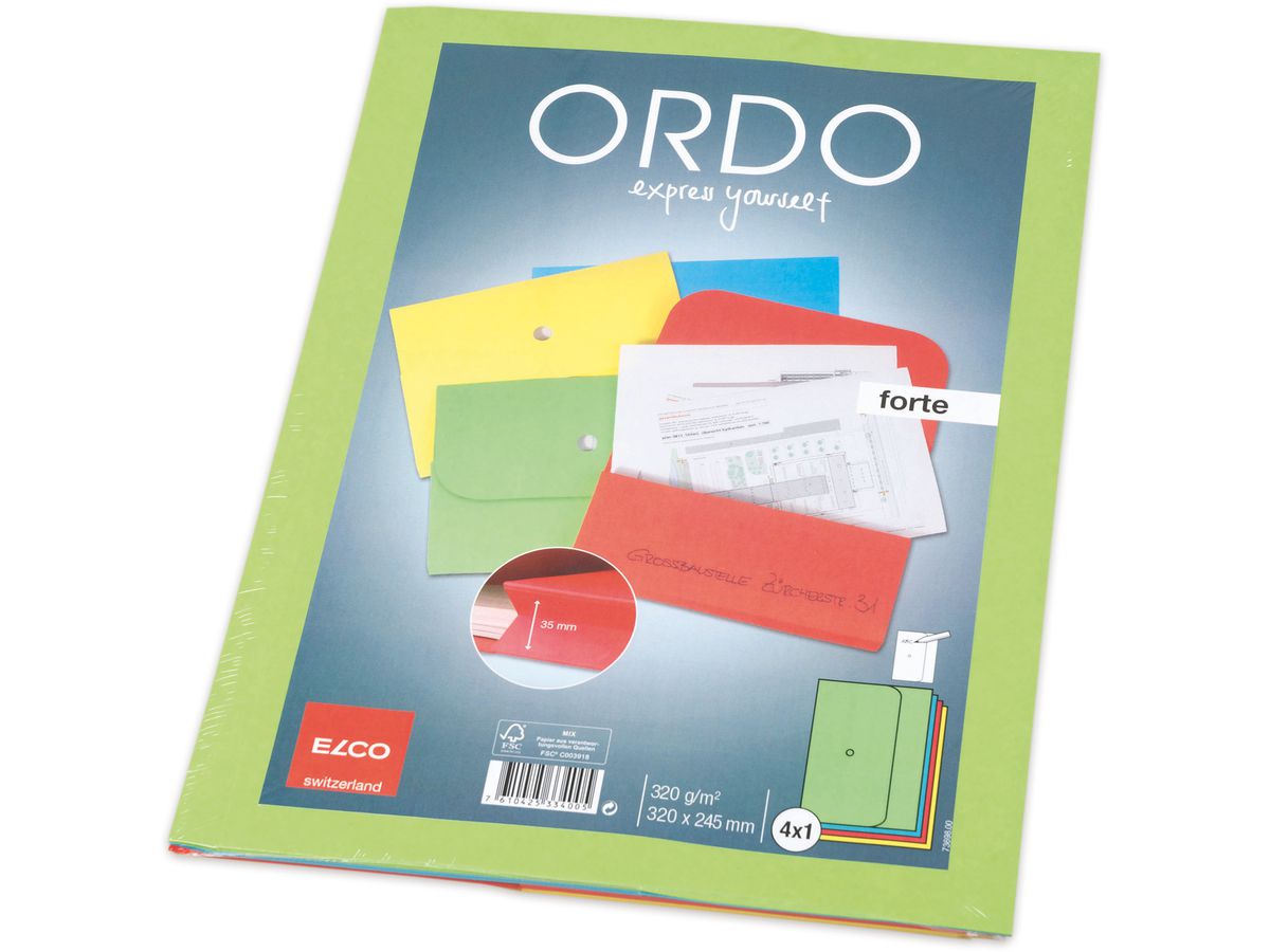 ELCO Dossier d'organ. Ordo A4 73698.00 prestige, ass. 4 pièces (7610425334005)