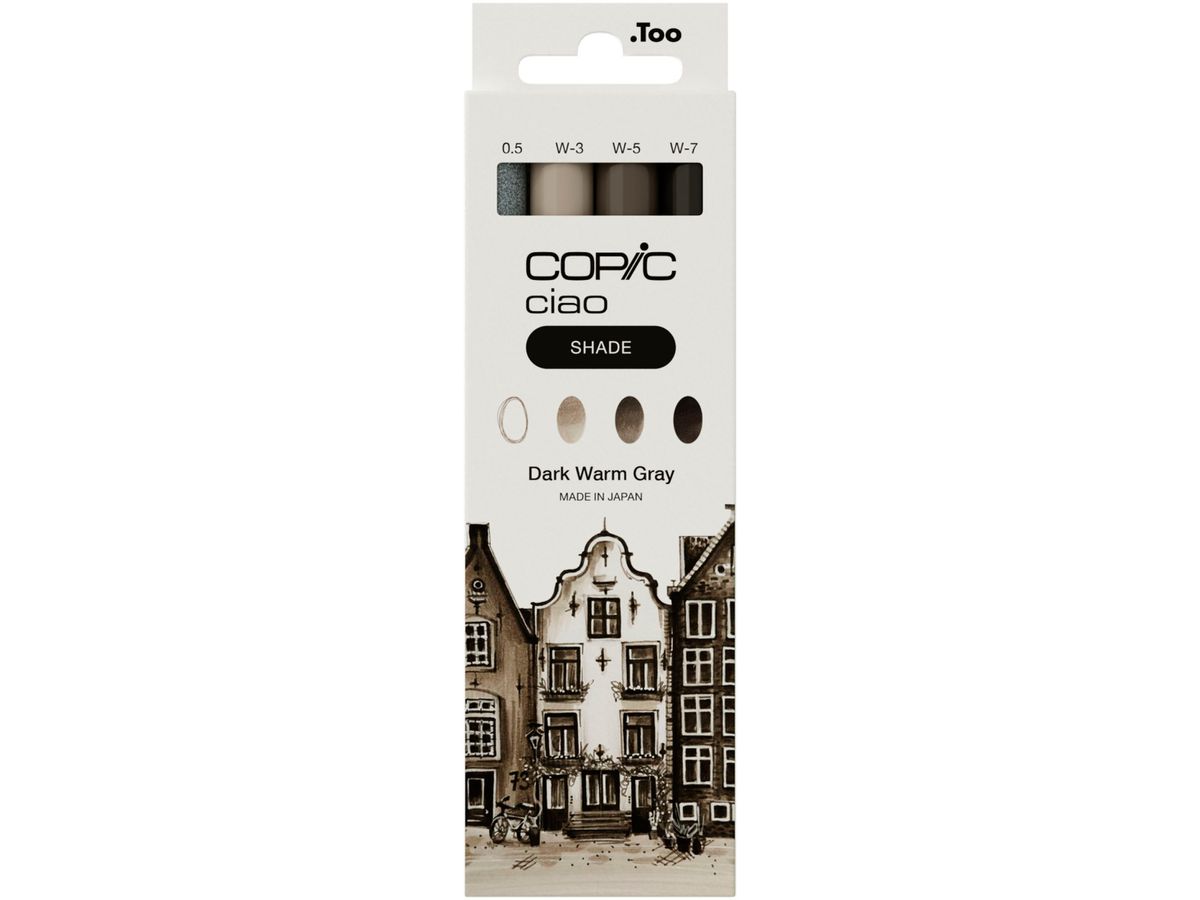 COPIC Marker Ciao Shade Set 22075420 Dark Warm Gray 4 pièces (4013695268019)
