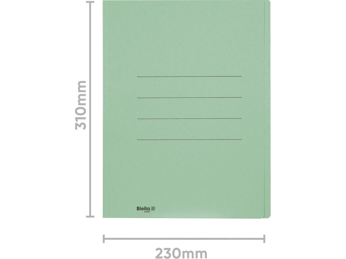 BIELLA Doss. chemise A4 25040030U vert 240g/m2 (7611365216628)