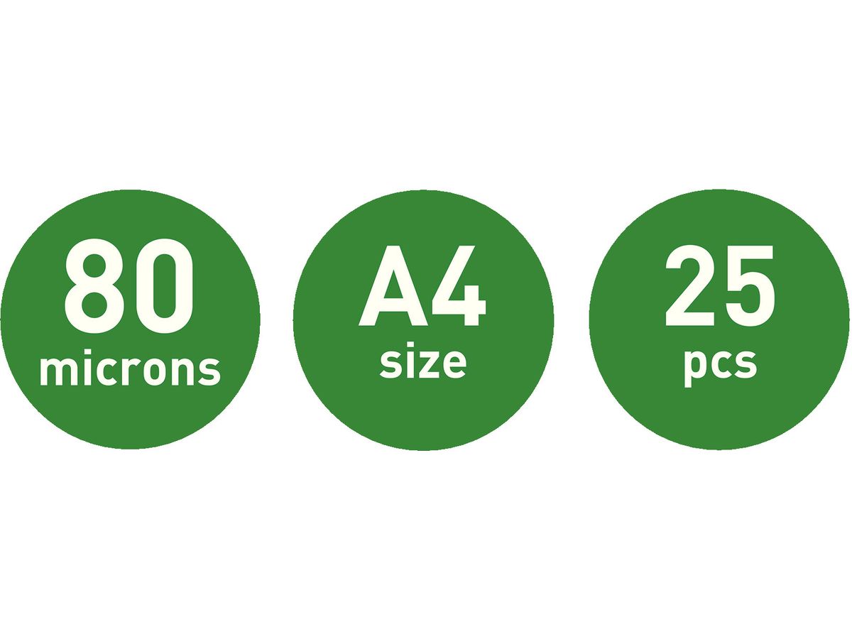 LEITZ Pochettes à plastifier A4 74790000 brillant, 80my 25 pcs. (4002432397631)