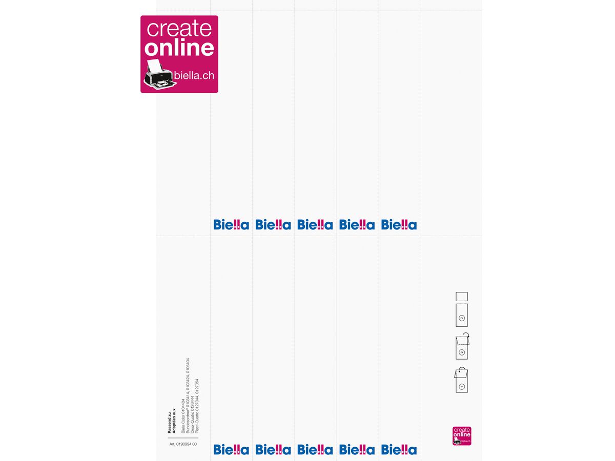 BIELLA Rückenschild Ordner 27x145mm 19099400U für 4cm Rücken 100 Stück (7611365268092)