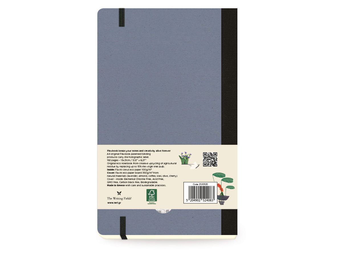 FLEXBOOK Taccuino Ecosmiles 21.0012 lined 13x21 cm lavender (5204902524083)
