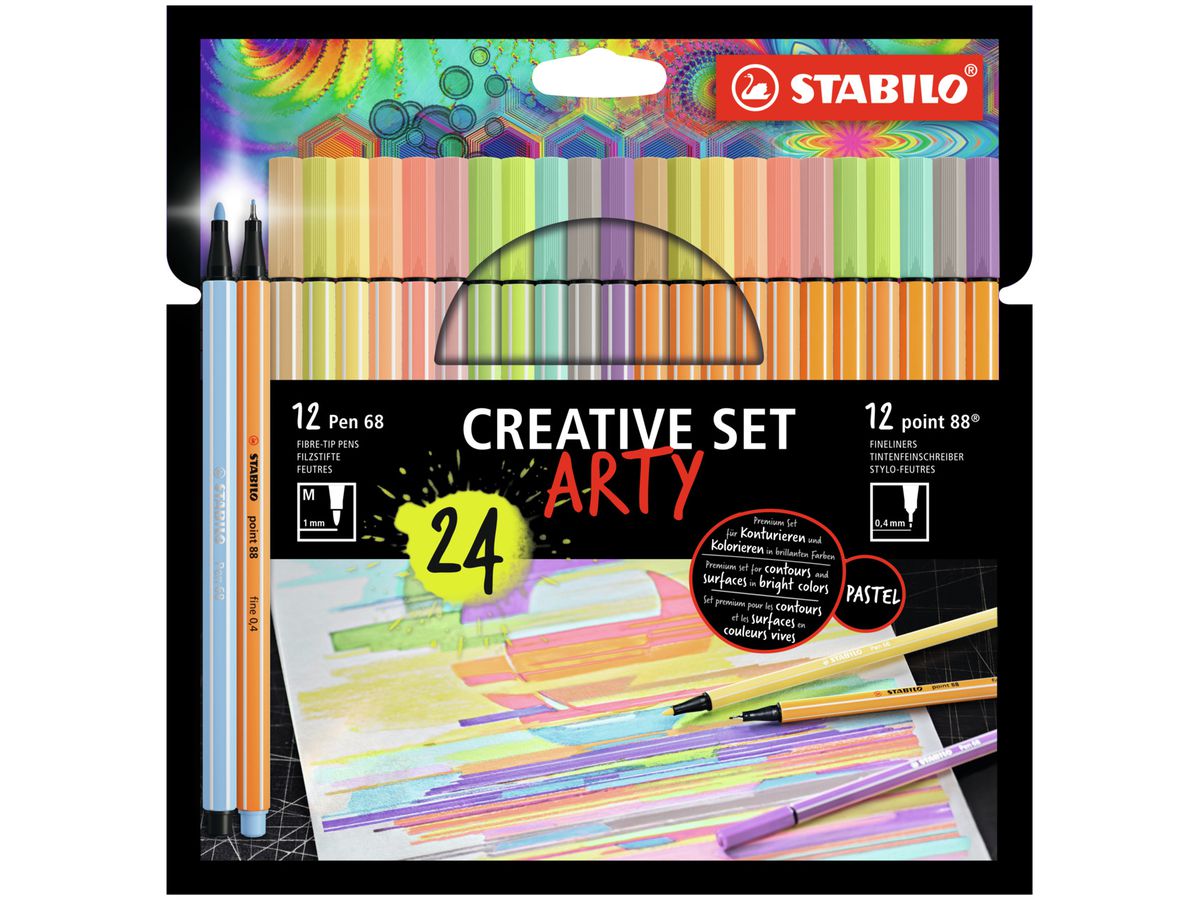 STABILO Kreativset Arty 8868/24-1-20-6 Pastell 24 Stück ass. (4006381582339)