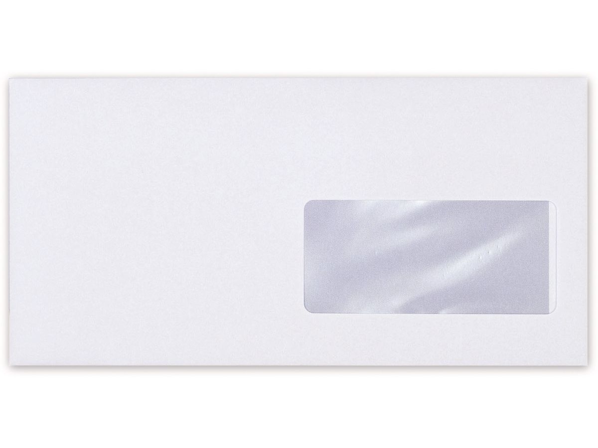 BÜROLINE Busta c/finestra destra C5/6 103463 100g, bianco 500 pezzi (7612532001580)