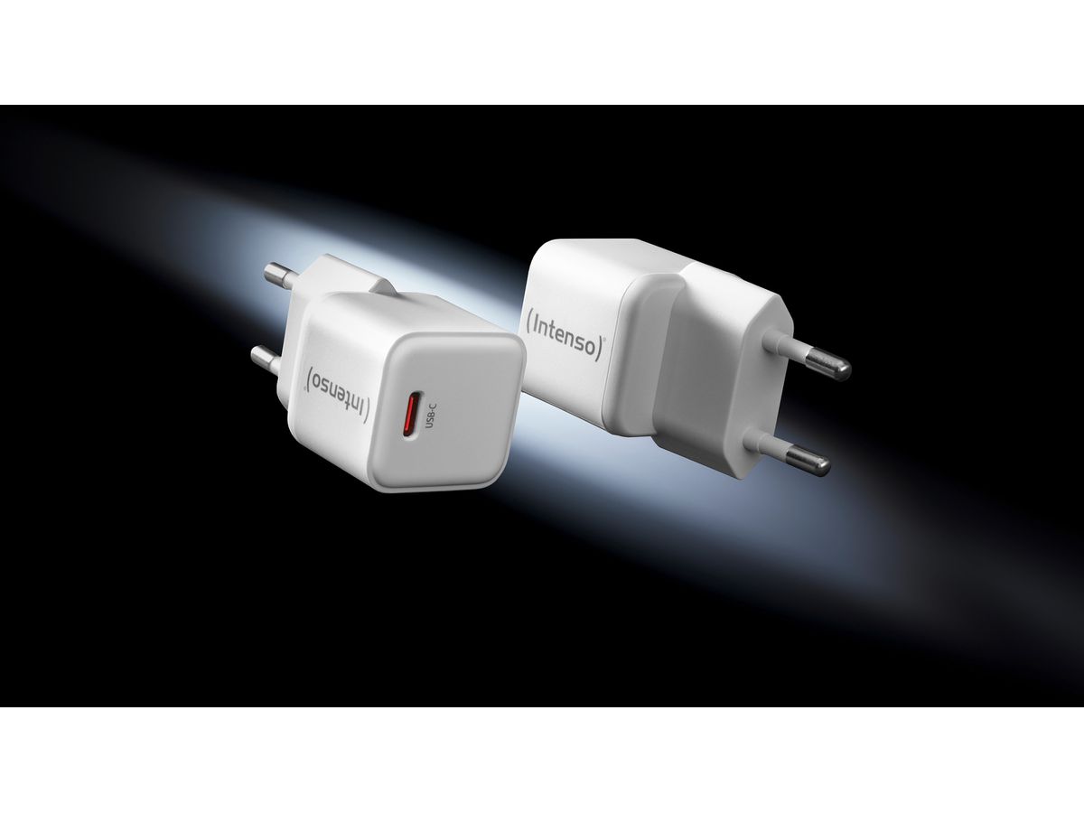 INTENSO Power Charger 30W GaN white 7803032 1 x USB-C each Double Pack (4034303034055)
