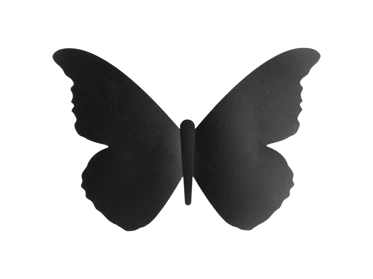 SECURIT Kreidetafel 3-D Butterfly W3D-BUTTERFLY schwarz, 7 Stück 28x16.3x1cm (8719075287576)