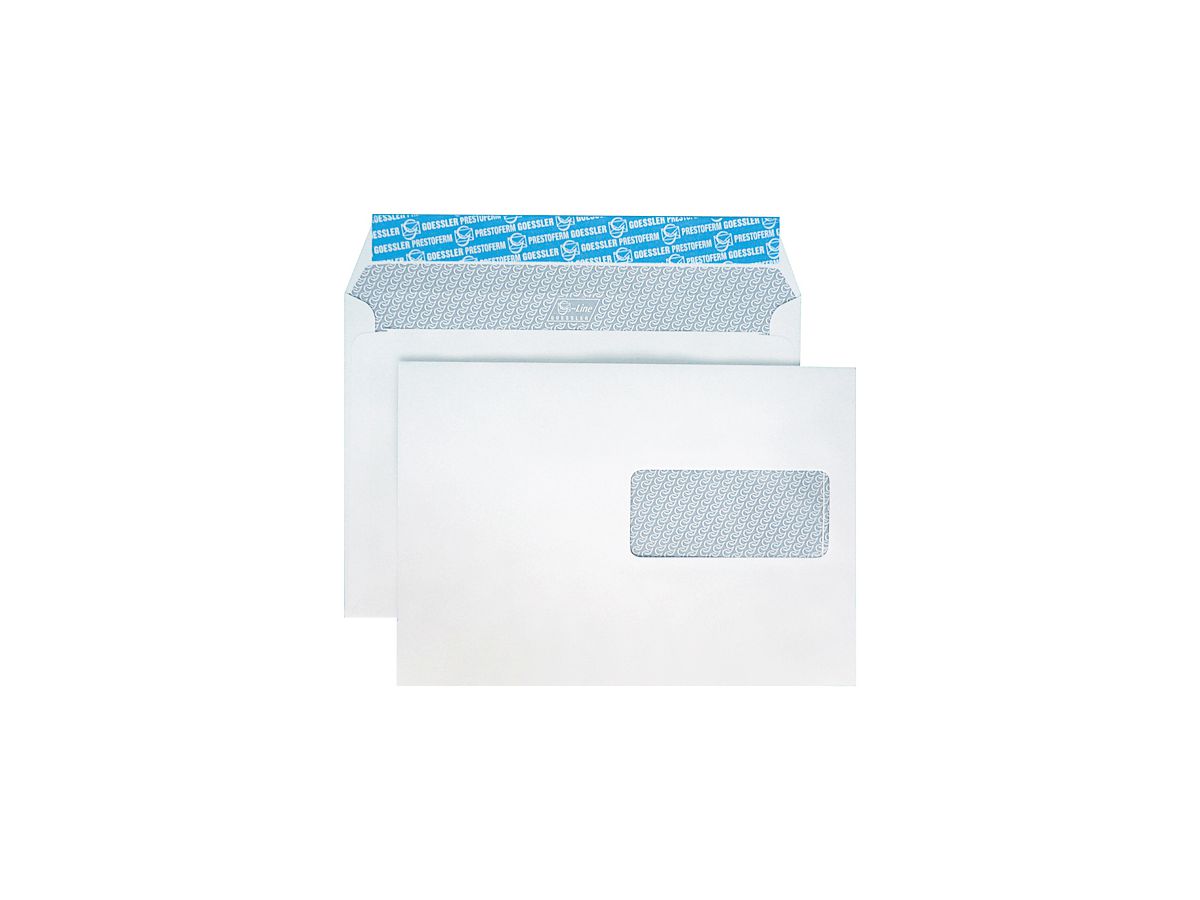 GOESSLER Couvert G-Line m/Fenster C5 3061 100g, weiss 500 Stück (7640126615370)