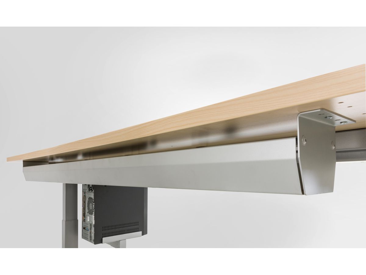 APOLLO Canalina per cavi 126cm VKC16/S grigio, per tavoli da 160 cm (4032062186909)