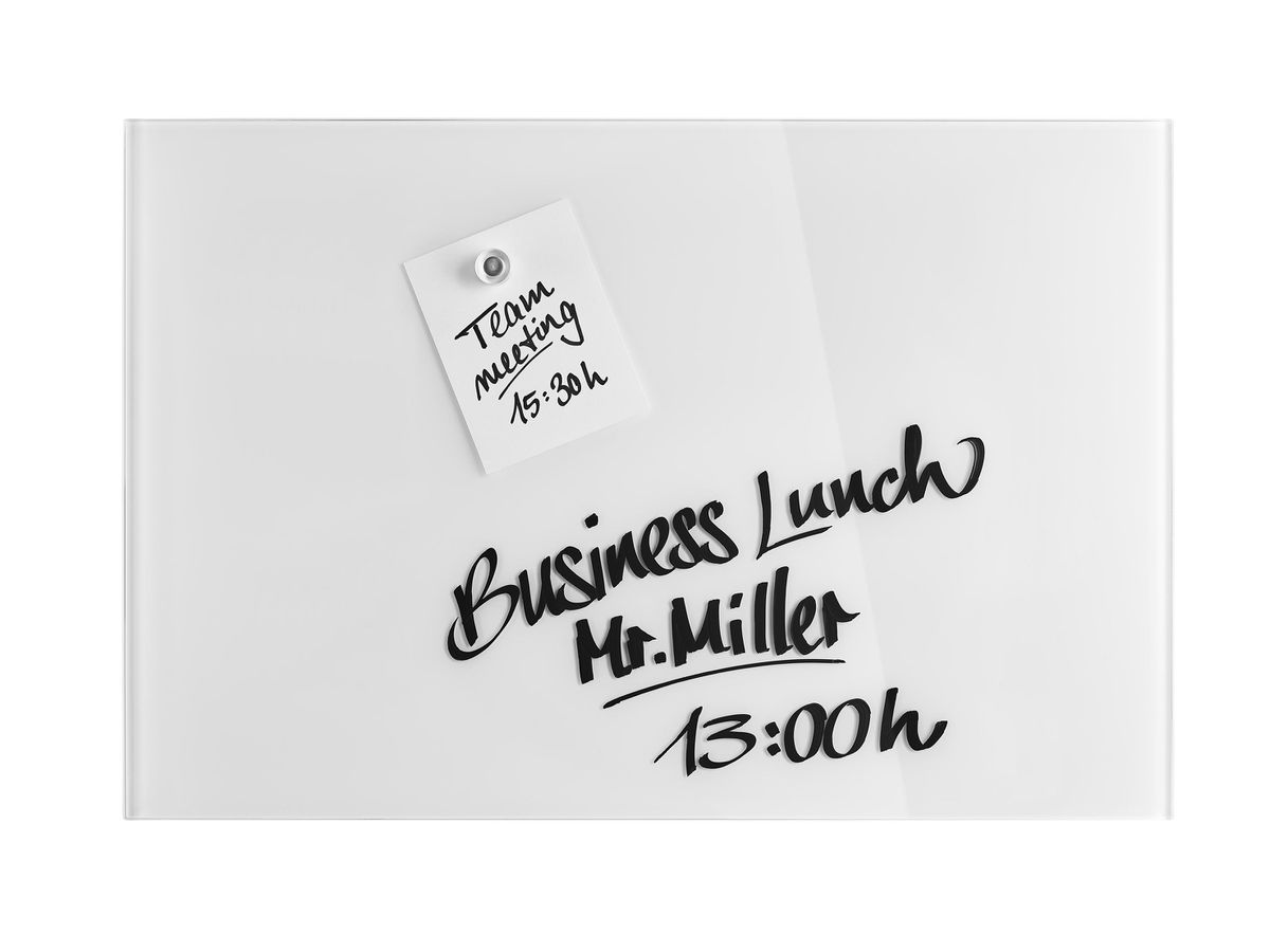 MAGNETOPLAN Design-Glasboard 600x400mm 13402000 weiss, magnetisch (4013695057071)