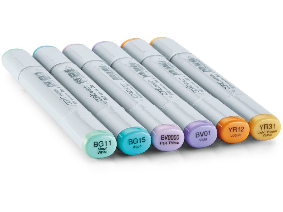 COPIC Marker Sketch 21075667 Set Pale Pastels, 6 pz. (4511338052686)