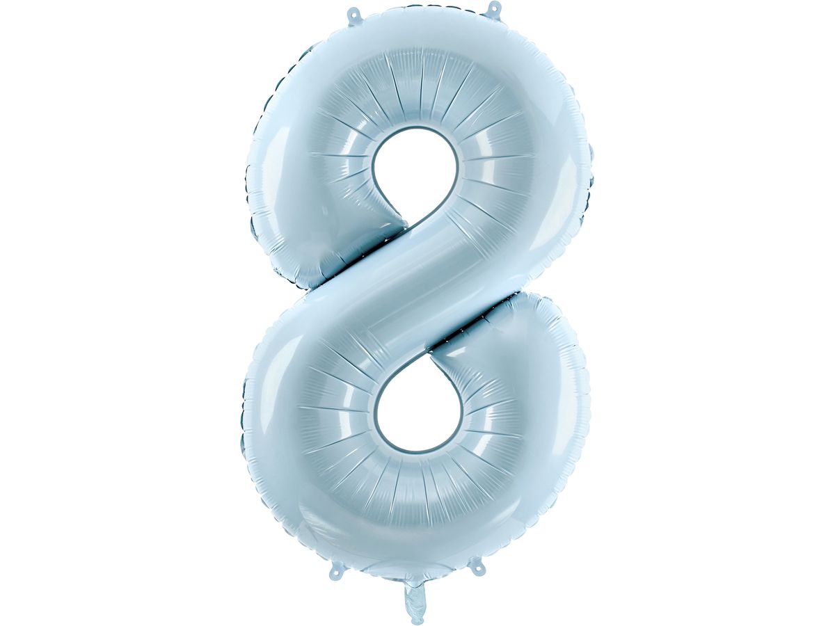 PARTYDECO Palloncino in foil no. 8 72cm FB230P8001J azzurro (5904555034860)