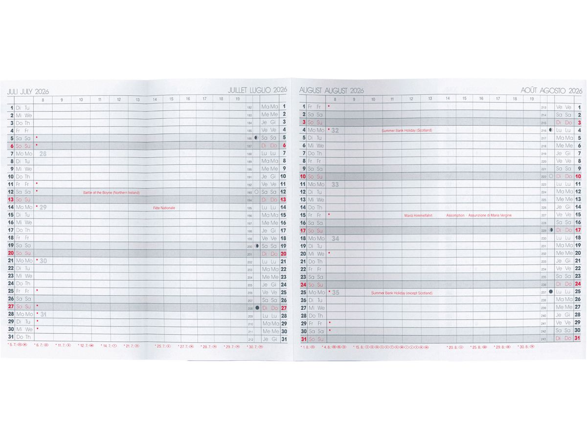 BIELLA Planer Berlin 2026 853560000026U 6M/1P sostituto ML 8.7x15.3cm (7611365526611)