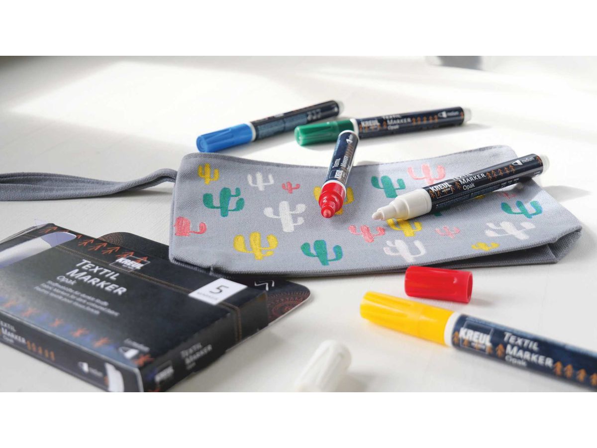 KREUL Textik Marker Opak medium 92750 set avec 5pcs (4000798927509)