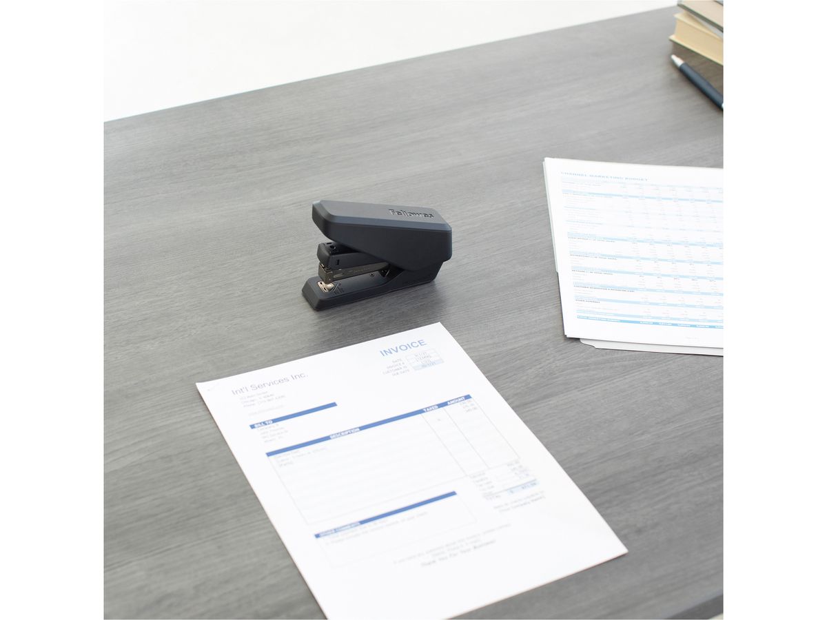 FELLOWES Heftgerät EasyPress LX840 5012901 Microban, schwarz 25 Blatt (0043859776603)