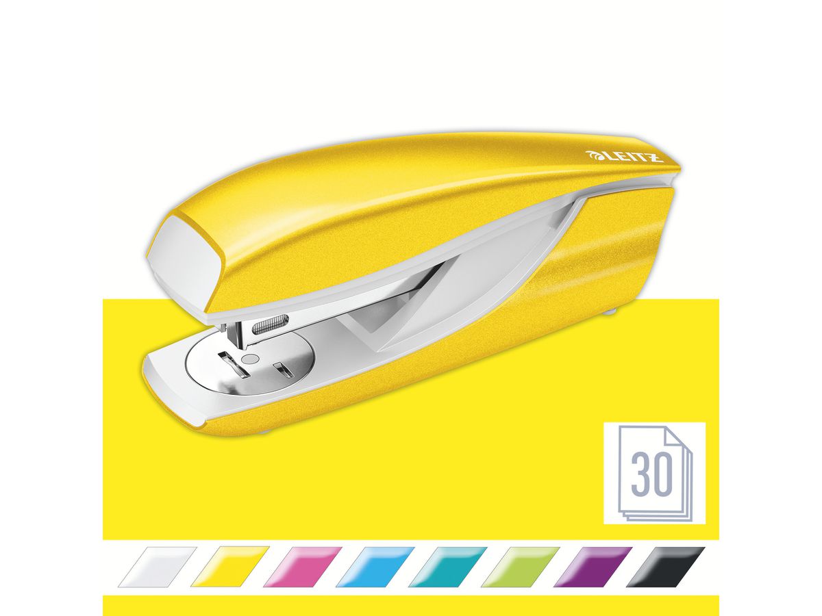 LEITZ Bucatrice/Cucitrice WOW 5095 5095-10-62 giallo, Bundle 30 fogli (4002432121588)