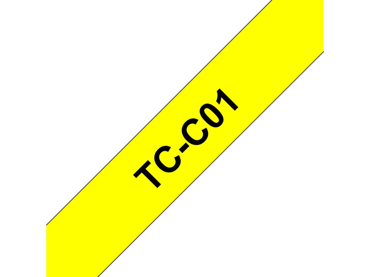 PTOUCH Ruban,lamin.,fluor. noir/jaune TC-C01 PT-3000 12 mm (4977766050944)