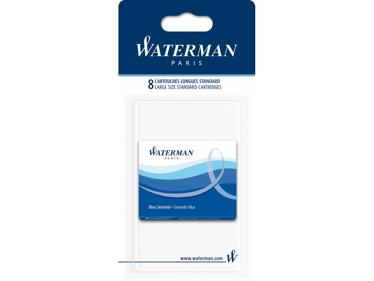 WATERMAN Tintenpatrone S0713021 blau, 8 Stück (3501170713020)