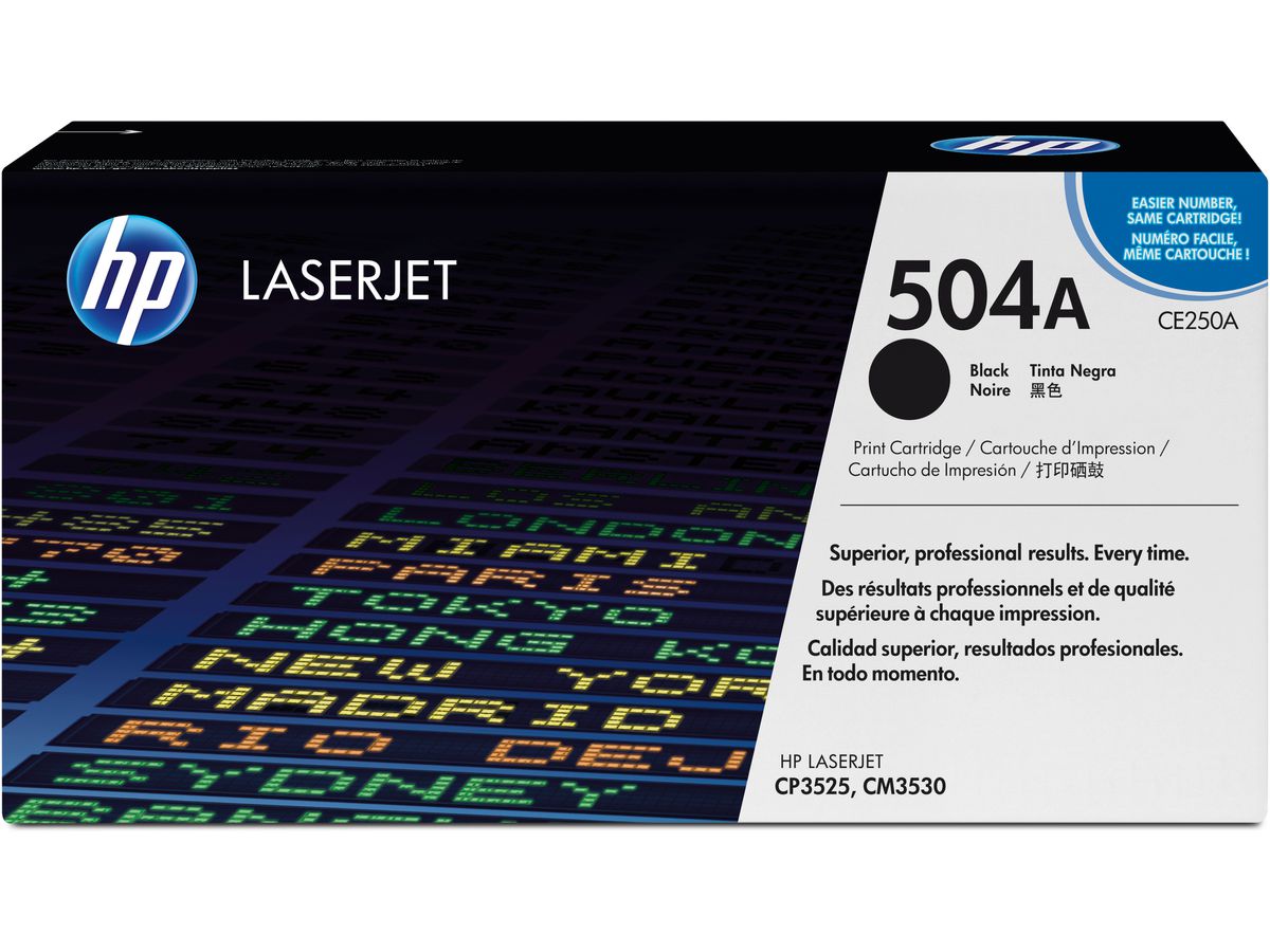 HP Modulo di toner 504A nero CE250A Color LaserJet CP3525 5000 p. (0883585595686)