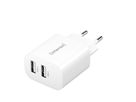 INTENSO Power Adapter W24AA Charger 7802412 24W, 2x USB-A, white (4034303033256)