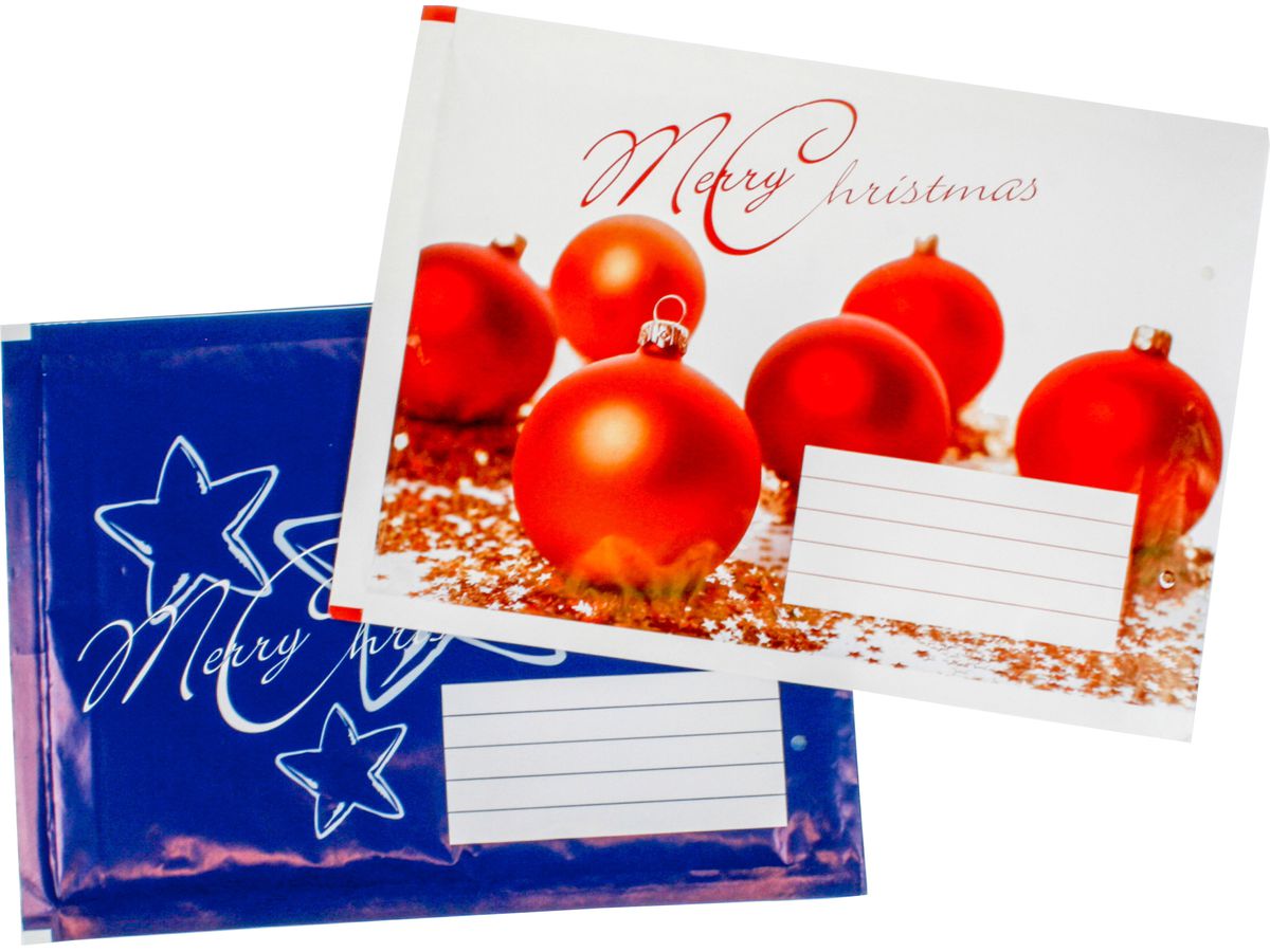 NEUTRAL Luftpolstertaschen Christmas 081055 Gr.7, 250x350mm 4 Stück (7612532039033)