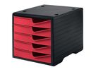 STYRO Styroswingbox 275-8430.229 sz/cranberry 5 Schubladen (7612176086394)