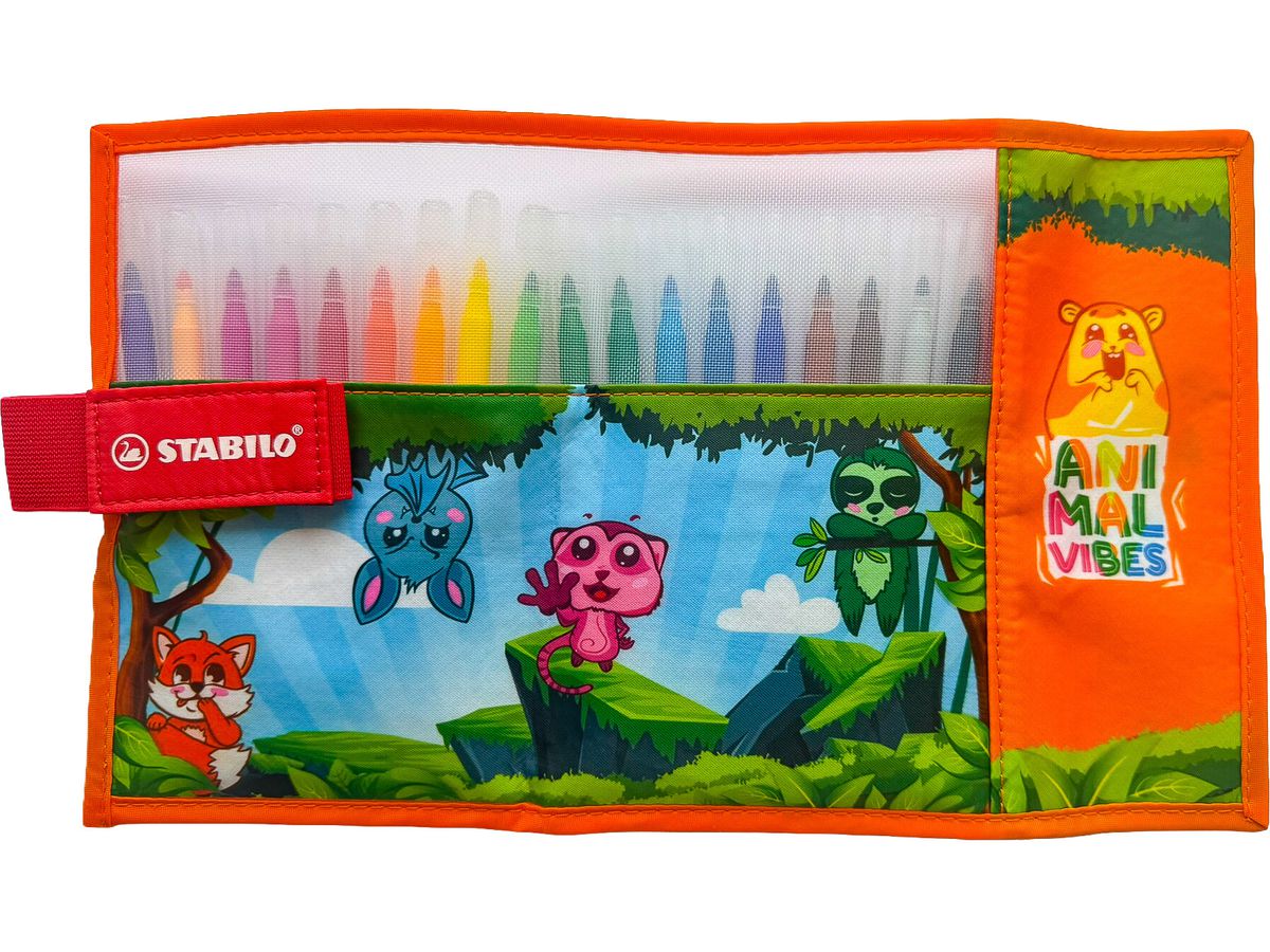 STABILO Fasermaler Power Animal 2mm CH280/18-08 orange 18 Stück (4006381630122)